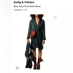 Zadig & Voltaire silk dress. Size L. New. With tags.